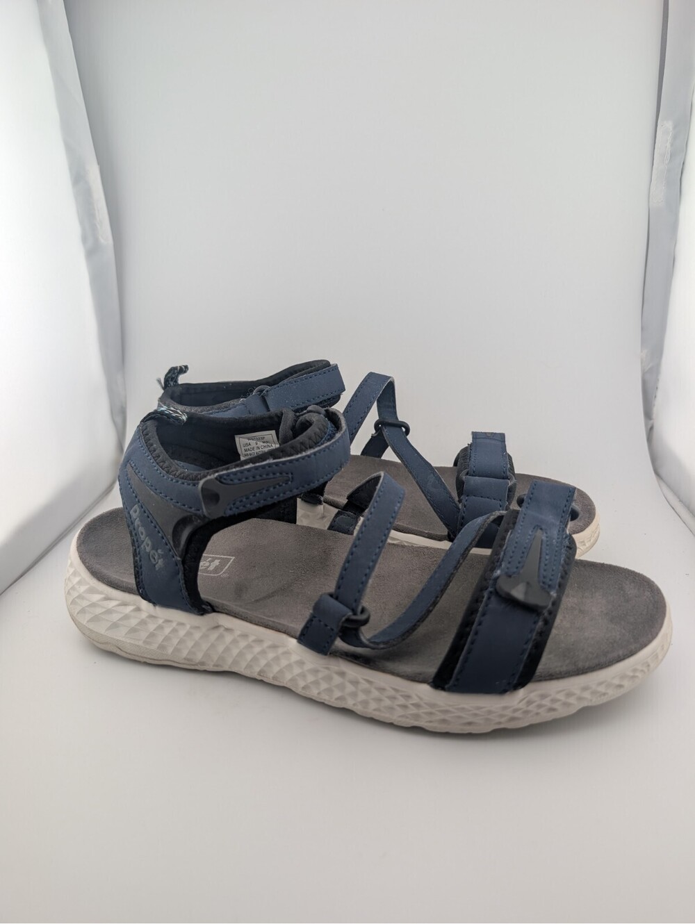 Propét Women's Size 9 TravelActiv XC Women's Walking Sandals Navy Blue White